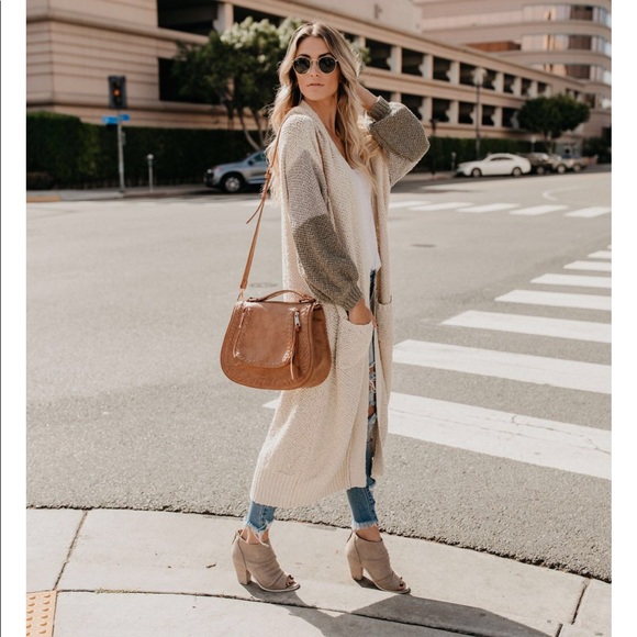 VALERIE COTTON POCKETED DUSTER CARDIGAN - Picture 2 of 4